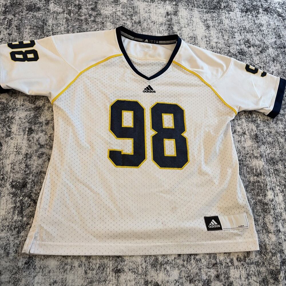 Adidas Michigan Wolverines Youth Large Football Jersey Size Large #98 Blue NCAA